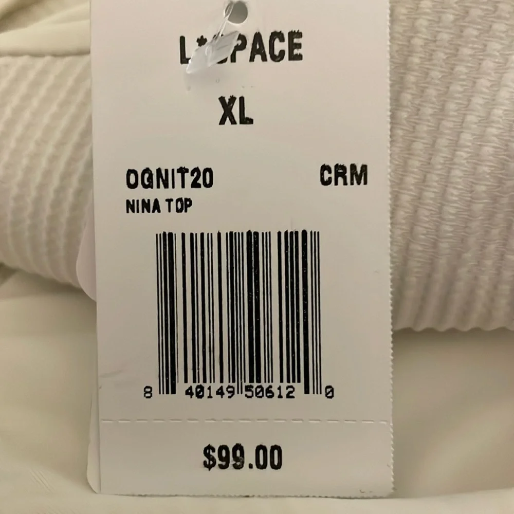 l*space Nina Bikini Top in Cream‎ Ivory NWT XL